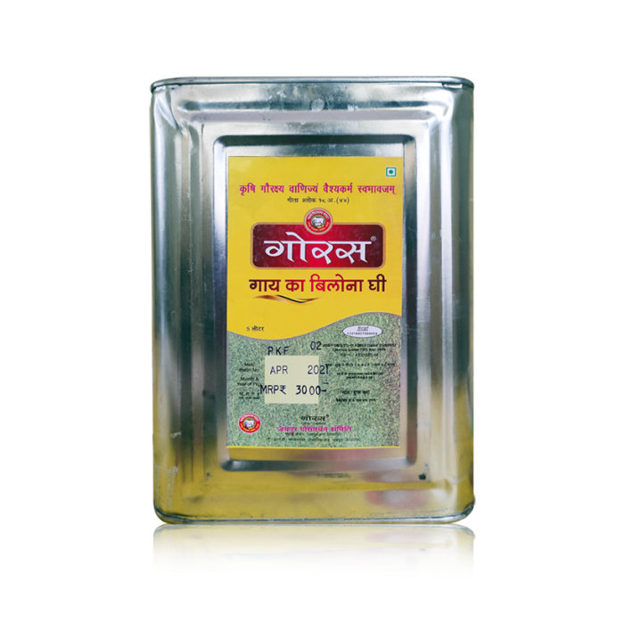 Buy Pure Desi Bilona Ghee 5ltr Visit Goras Bhandar Today